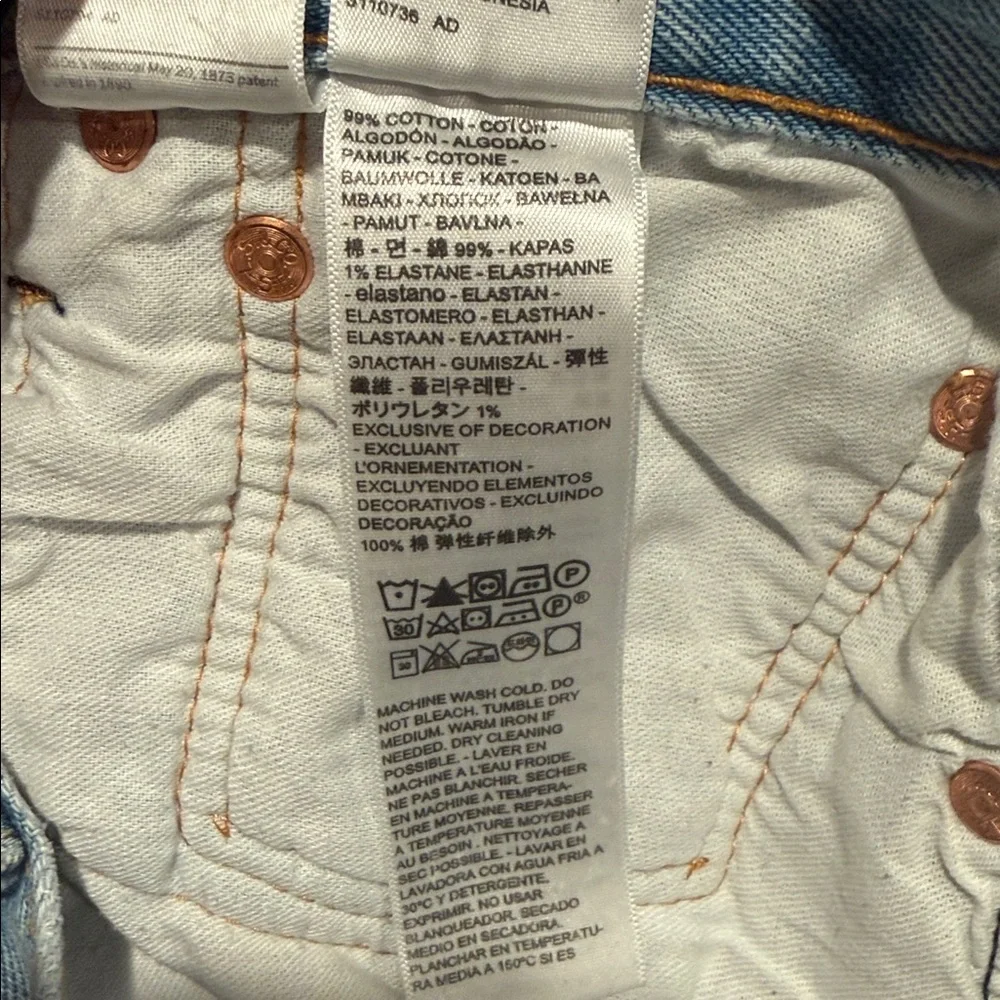 Levi's 501 34/34 Men’s Botton fly Light blue Jeans